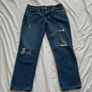 Banana Republic Women’s Girlfriend Jeans Distressed Denim Baggy Relaxed 29 8